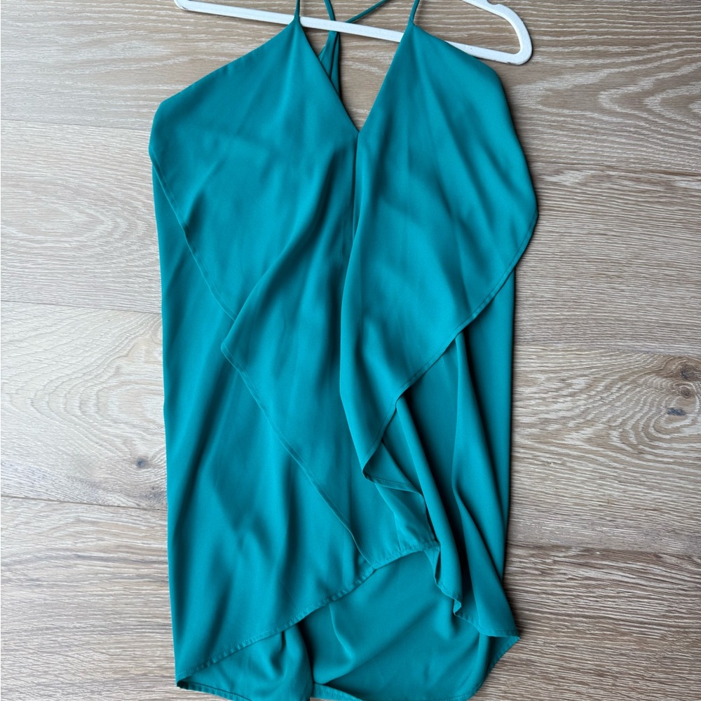 Teal Flowy Mini Dress